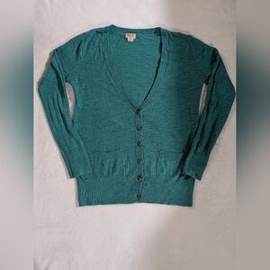 Mossimo Teal Cardigan Sweater, Size medium